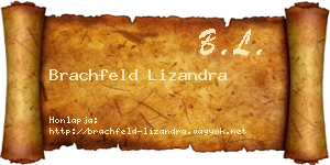 Brachfeld Lizandra névjegykártya